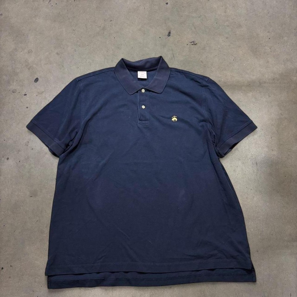Brooks Brothers Performance Polo Shirt Mens XL Navy Blue Original Fit Cotton